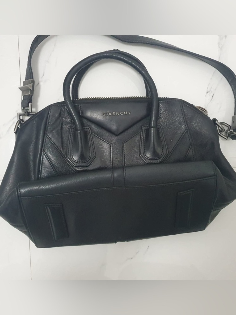Givenchy Black Leather Satchel with Top Handles